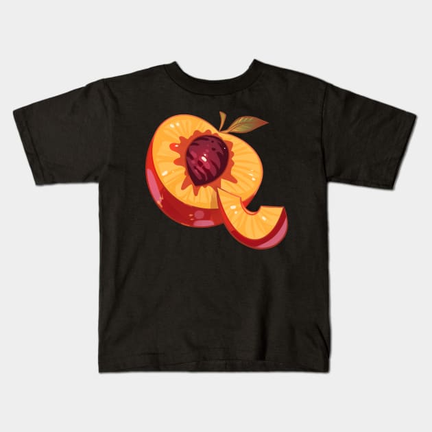 Sparkly Peach Kids T-Shirt by Claire Lin